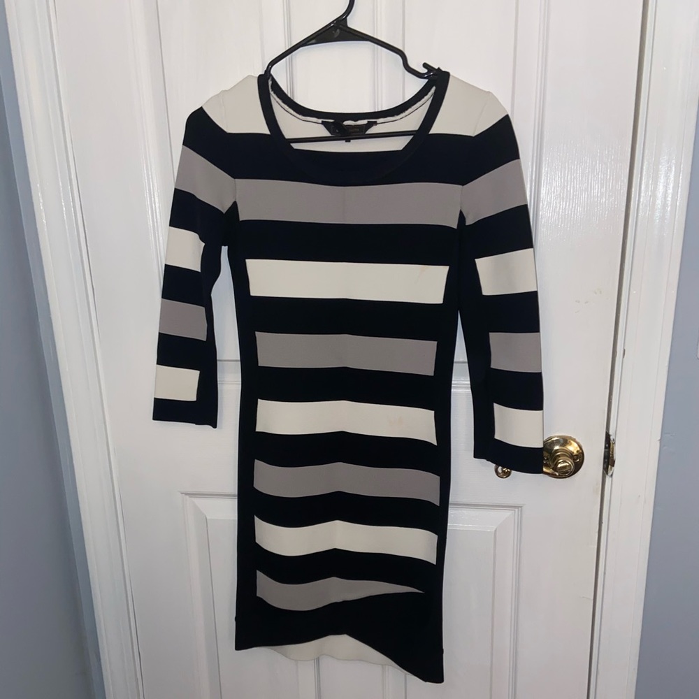 BCBG Maxazria Striped Bodycon Dress